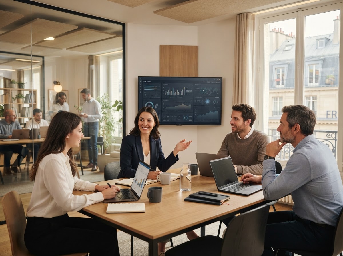 Total Energies AI — équipe produit travaillant sur les modèles d'analyse de données